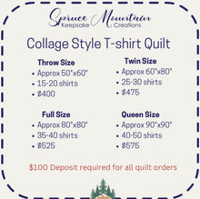 Load image into Gallery viewer, Collage Style T-shirt Quilt