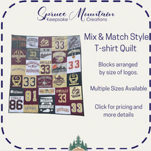 Load image into Gallery viewer, Mix and Match Style T-shirt Quilt
