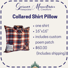 Load image into Gallery viewer, Collared Shirt Pillow