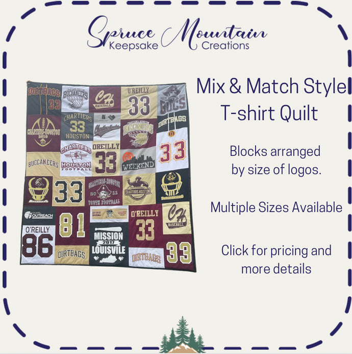 Mix and Match Style T-shirt Quilt