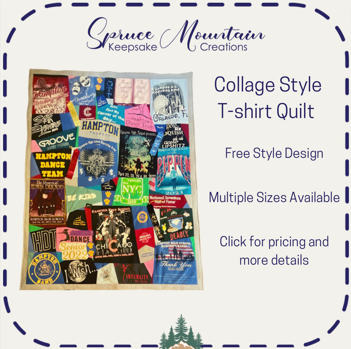 Collage Style T-shirt Quilt