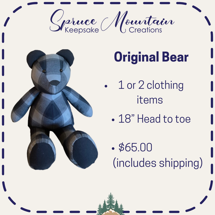 Original Keepsake Bear Spruce Mountain Keepsake Creations