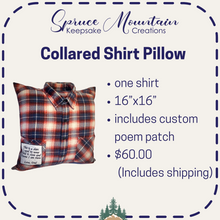 Load image into Gallery viewer, Collared Shirt Pillow
