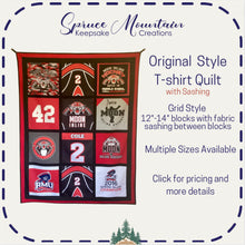 Load image into Gallery viewer, Original T-shirt Quilt with Sashing
